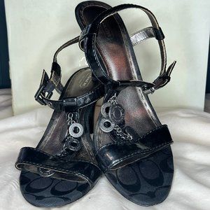 Coach "Lucile" Heel in Black, Size 10